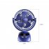 6  Rechargeable Clip On Fan  Small Portable Clip Fan With Strong Clamp Grip 3000mAh 5 Speed   LED Display Ideal For Bedroom  Office  Gyms Yuanfeng blue