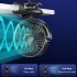 6  Rechargeable Clip On Fan  Small Portable Clip Fan With Strong Clamp Grip 3000mAh 5 Speed   LED Display Ideal For Bedroom  Office  Gyms Yuanfeng blue