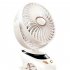6  Rechargeable Clip On Fan  Small Portable Clip Fan With Strong Clamp Grip 3000mAh 5 Speed   LED Display Ideal For Bedroom  Office  Gyms snow peak white