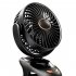6  Rechargeable Clip On Fan  Small Portable Clip Fan With Strong Clamp Grip 3000mAh 5 Speed   LED Display Ideal For Bedroom  Office  Gyms obsidian black