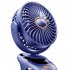 6  Rechargeable Clip On Fan  Small Portable Clip Fan With Strong Clamp Grip 3000mAh 5 Speed   LED Display Ideal For Bedroom  Office  Gyms Yuanfeng blue