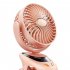 6  Rechargeable Clip On Fan  Small Portable Clip Fan With Strong Clamp Grip 3000mAh 5 Speed   LED Display Ideal For Bedroom  Office  Gyms girly pink