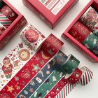 6 Rolls Of Tape Set Christmas Decorative Tape Diy Paper Tape for Journals Cards Scrapbooking Suit