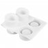 6 gird Silicone Pudding Cake Mold Baking Shaper Household Kitchen  Accessories white