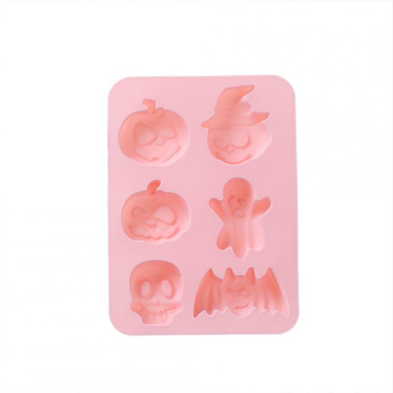 6-hole Cake  Mold Silicone Halloween Style Cake Shaper Kitchen Baking Accessories Pink