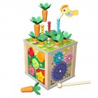 6-in-1 Baby Activity Cube Multi-functional Shape Sorter Musical Toy Early Educational Toys For Kids Gifts As shown