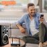 6 in 1 Digital To Analog Adapter Bluetooth Receiver Transmitter 3 5mm Aux Audio TF Card Player Black with battery