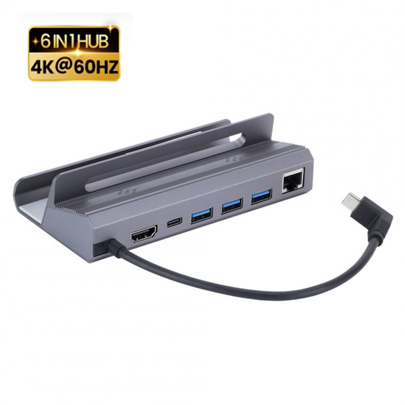 6-in-1 Docking Station with HD Multimedia Interface 4k 60hz Gigabit Ethernet