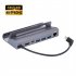 6 in 1 Docking Station with HD Multimedia Interface 4k 60hz Gigabit Ethernet USB 3 0 USB C Stand