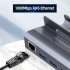 6 in 1 Docking Station with HD Multimedia Interface 4k 60hz Gigabit Ethernet USB 3 0 USB C Stand