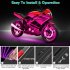 6 in 1 Motorcycle Under Glow Light Kit Rgb Music Atmosphere Light Strip Led Bar Modified Contour Lamp As shown