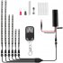6 in 1 Motorcycle Under Glow Light Kit Rgb Music Atmosphere Light Strip Led Bar Modified Contour Lamp As shown