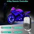 6 in 1 Motorcycle Under Glow Light Kit Rgb Music Atmosphere Light Strip Led Bar Modified Contour Lamp As shown