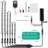 6 in 1 Motorcycle Under Glow Light Kit Rgb Music Atmosphere Light Strip Led Bar Modified Contour Lamp As shown