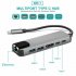 6 in 1 USB C Hub Multi port Adapter USB Type C Hub Adapter Dock with 4K HDMI RJ45 Ethernet Lan USB Charge As shown