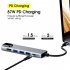 6 in 1 Usb C Hub  Type C to Ethernet HDMI compatible USB Adapter with 100Mbps Ethernet Port  Compatible for MacBook Pro Air  Android Phone  Laptops  Tablet grey