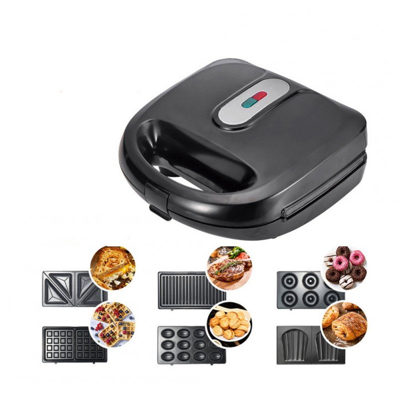 6-in-1 Waffle Makers with 6 Removable Plates Stainless Steel Sandwich Maker