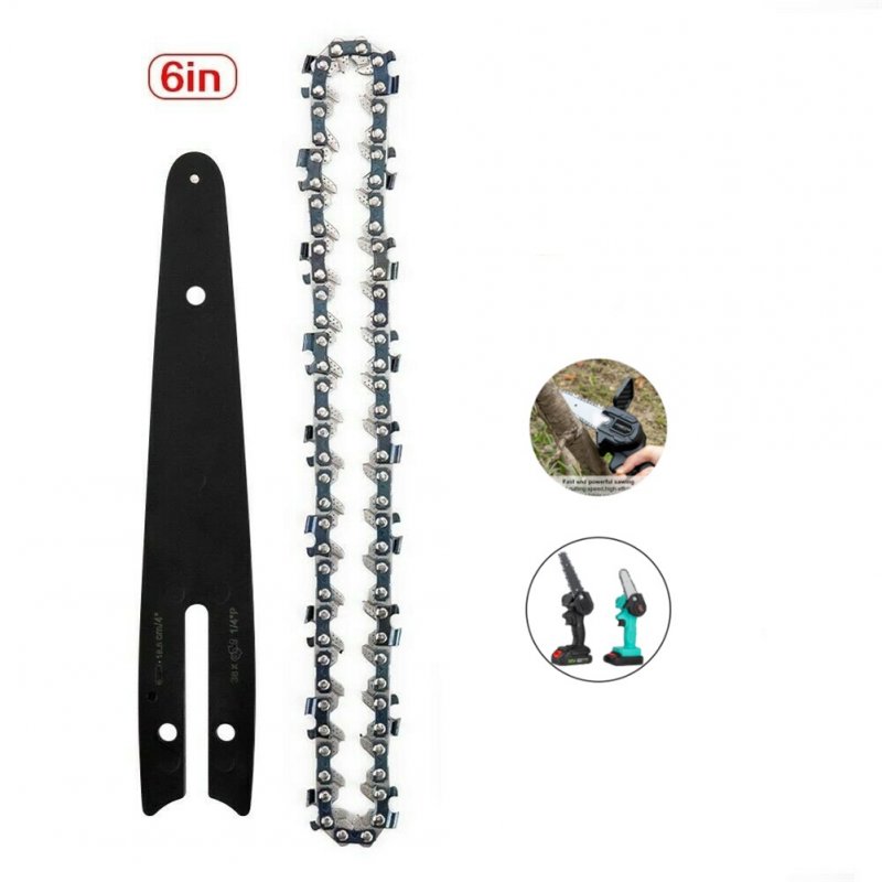 6-inch Chain Guide Electric Chainsaw Chains And Guide For Logging And Pruning 1 guide plate + 1 chain