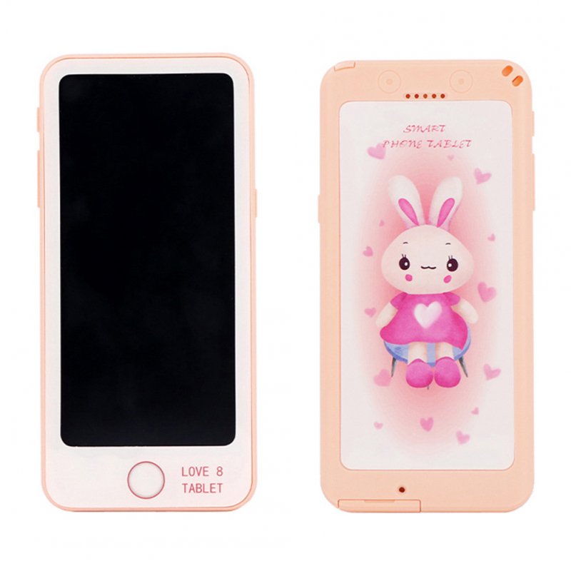 6-inch LCD Tablet Child Puzzle Early Learning Painting Electronic Board Pink+orange