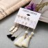 6 pairs Women Fashionable Bohemian Tassels Romantic Earrings Flower Pattern Earrings F1561A1