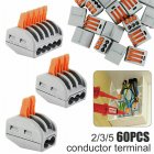 60 Pack Splicing Connector 30 Pcs 2-Port,20pcs 3-Port 10pcs 5-port Electrical Pushin Lever-Nut Assortment Electrical Connectors Kit