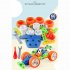 60 Pcs set Children  Diy  Manual  Assembly  Toy  Car Large Particle Building Blocks Disassembly Assembly Engineering Vehicle As shown