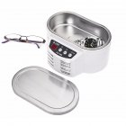 600ML Exquisite Stainless Steel Ultrasonic Cleaner for Jewelry Glasses  with Steel Lid 