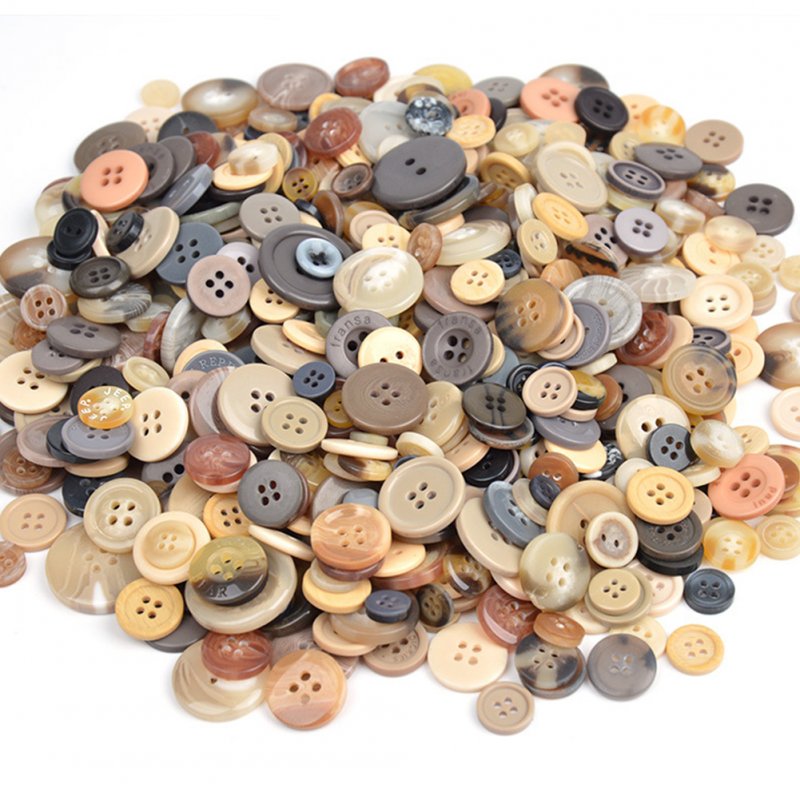 Wholesale 600PCS DIY Handmade Round Resin Perforated Buttons Mixed ...