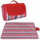 600d Outdoor Picnic Mat Wear-resistant Oxford Cloth Portable Beach Mat Blanket For Camping Hiking (145 X 200cm) red stripe
