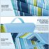 600d Outdoor Picnic Mat Wear resistant Oxford Cloth Portable Beach Mat Blanket For Camping Hiking  145 X 200cm  colorful stripe