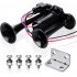600db 12v Dual Trumpets Super Loud Car Electric Horn Truck Boat Train Speaker