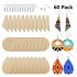 60Pcs Set Wooden Earrings Diy Home Wedding Party Hand Painted Accessories Assembly Crafts 60pcs set