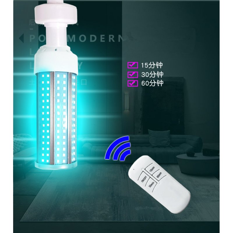 60W 30W UV Lamp UV Sanitizer For Home Disinfection Lamp Light E27 LED UVC Light Bulb Sterilization Ultraviolet light