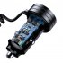 60W Car Charger USB C QC3 0 Fast Charging PD30W Type C Coiled Cable 3 Port Cigarette Lighter USB Charger With Fantasy Ring Night Light 12V 24V Universal black U