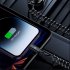 60W Car Charger USB C QC3 0 Fast Charging PD30W Type C Coiled Cable 3 Port Cigarette Lighter USB Charger With Fantasy Ring Night Light 12V 24V Universal black U