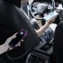 60W Car Charger USB C QC3 0 Fast Charging PD30W Type C Coiled Cable 3 Port Cigarette Lighter USB Charger With Fantasy Ring Night Light 12V 24V Universal black U