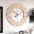 60cm Wall Clocks Silent Non Ticking Wood Grain Wall Clock For Living Room Bedroom Kitchen Office Classroom Decor 24inch