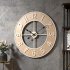 60cm Wall Clocks Silent Non Ticking Wood Grain Wall Clock For Living Room Bedroom Kitchen Office Classroom Decor 24inch