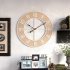 60cm Wall Clocks Silent Non Ticking Wood Grain Wall Clock For Living Room Bedroom Kitchen Office Classroom Decor 24inch