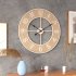 60cm Wall Clocks Silent Non Ticking Wood Grain Wall Clock For Living Room Bedroom Kitchen Office Classroom Decor 24inch