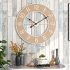 60cm Wall Clocks Silent Non Ticking Wood Grain Wall Clock For Living Room Bedroom Kitchen Office Classroom Decor 24inch