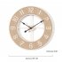 60cm Wall Clocks Silent Non Ticking Wood Grain Wall Clock For Living Room Bedroom Kitchen Office Classroom Decor 24inch