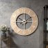 60cm Wall Clocks Silent Non Ticking Wood Grain Wall Clock For Living Room Bedroom Kitchen Office Classroom Decor 24inch