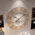 60cm Wall Clocks Silent Non Ticking Wood Grain Wall Clock For Living Room Bedroom Kitchen Office Classroom Decor 24inch