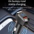 60w Car Fast Charger 5 Port Multi function Extension Cable Intelligent Expansion Charging Device Black SC02M