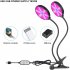 60w Grow Light Auto On off 4 8 12h Timer Full Spectrum T5 Dimmable Brightness 3 Light Modes 156 Leds Clip On Grow Lamp 45W  three heads 