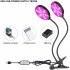 60w Grow Light Auto On off 4 8 12h Timer Full Spectrum T5 Dimmable Brightness 3 Light Modes 156 Leds Clip On Grow Lamp 15W  one head 