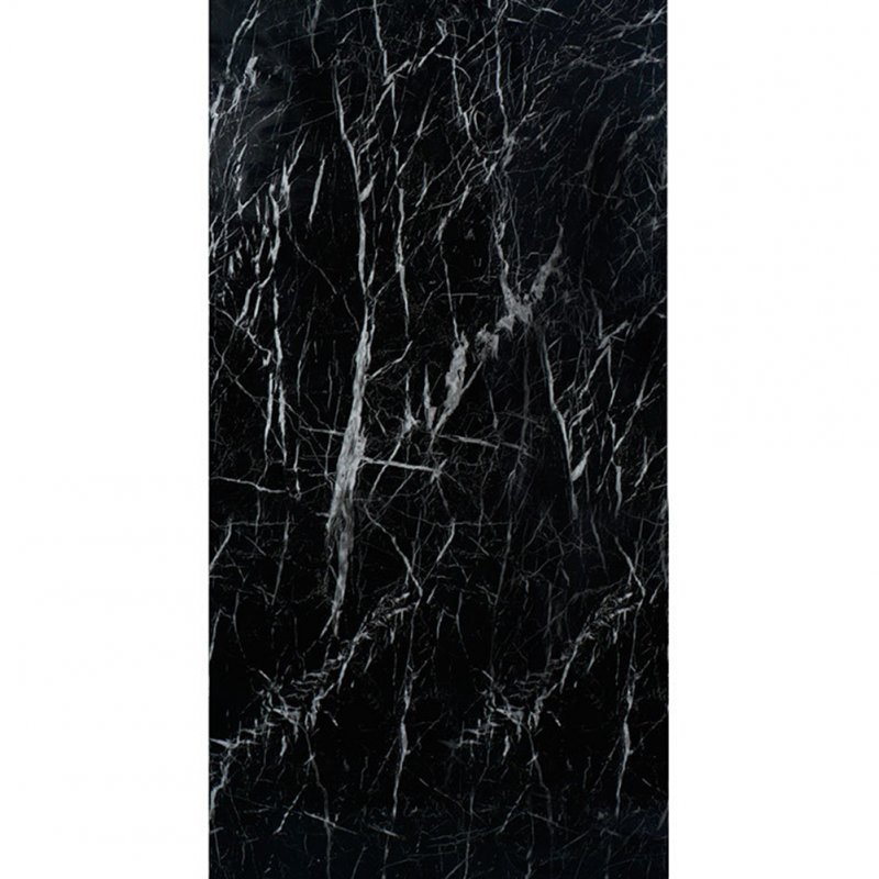 60x100CM Waterproof Marble Pattern Self-adhesive Wallpaper for Kitchen Cupboard Cabinet Furniture black