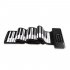 61 Keys 88 Keys Roll Up Piano Flexible Soft Electronic Digital Piano Roll Up Keyboard Piano Portable Piano for Beginner 88 Keys Black