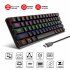 61 key 3 mode RGB Wireless Bluetooth compatible Mechanical  Keyboard Green Axis Built in 2200ma Gaming Keyboard Black